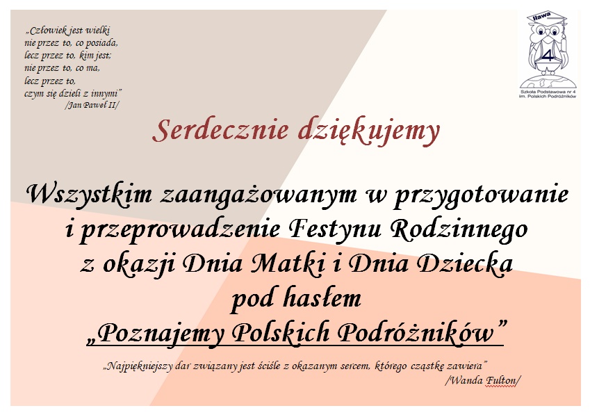 Podziękowanie